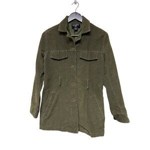 Polo Jeans Ralph Lauren Green Wide Corduroy Button Jacket Women's Small